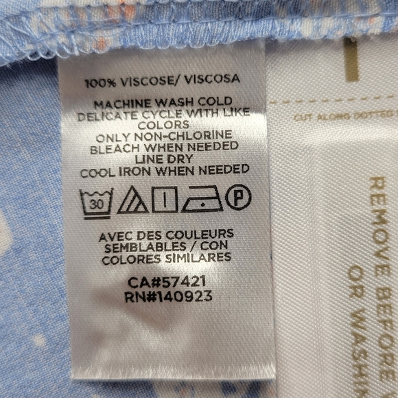 Loft Midi Dress Size 8 Blue Dragonflies Cap Sleeve 12 Inch Slit Back Zip Viscose - Picture 7 of 11